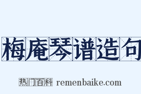 梅庵琴谱造句是什么意思的图片
